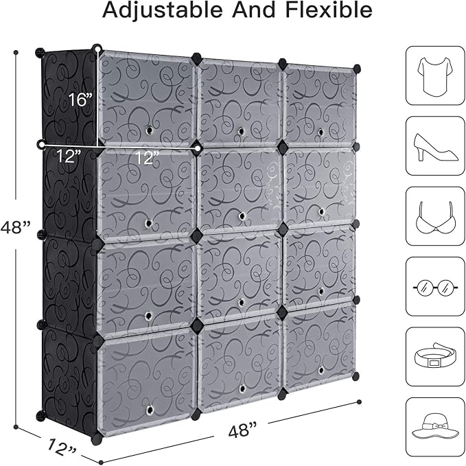 Portable Shoe Rack Organizer, 48-Pair Tower Shelf Storage Cabinets, Plastic Shoe Organizer for Entryway, Expandable for Heels,Boots,Slippers-NeatNest