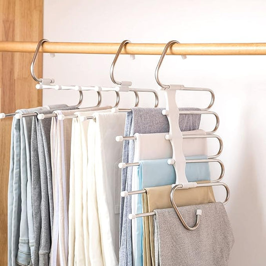 Kalimdor Pants Hangers 2 Pack Space Saving Metal Closet Organizer,Clothes Pants Hangers,Anti-Slip Design,Closet Organizers and Storage for Pants Jeans Skirts Scarf Legging-NeatNest