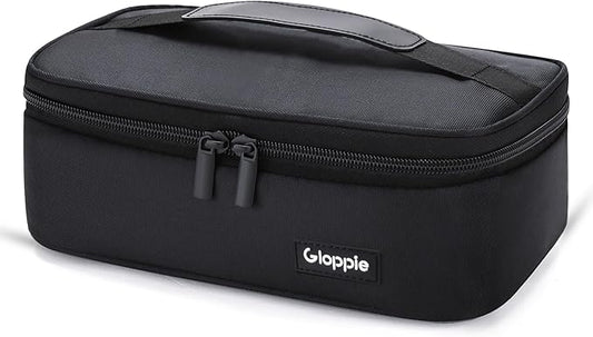 Gloppie Small Lunch Bag for Adults & Kids - Compact Insulated Lunch Box, Durable & Food-Grade Lining | Portable Cooler for Work, School, Travel (Black)-NeatNest