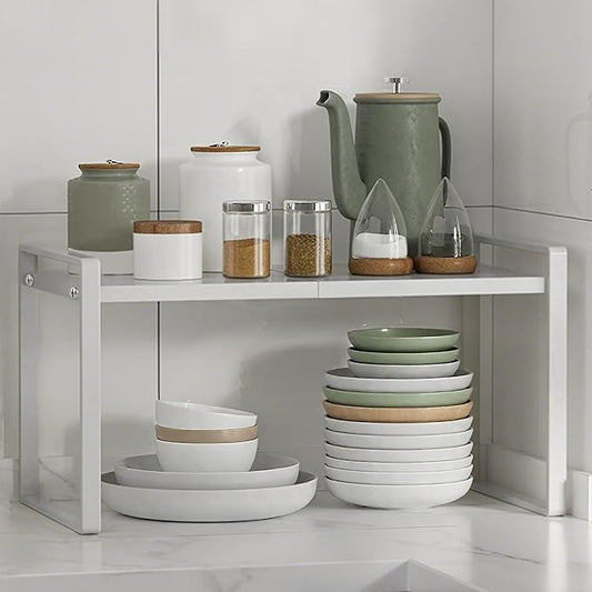Caliee Adjustable Shelf for Cabinet for Kitchen Organization, Single Shelves for Kitchen Cabinets Applicable to Cabinets, Pantry, Expandable Shelf Organizer-NeatNest