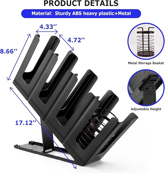 Coffee Cup and Lid Holder Organizer,Adjustable Dispenser with Coffee Pod and Straw Storage Basket, Disposable Cup Holder for Countertop-NeatNest