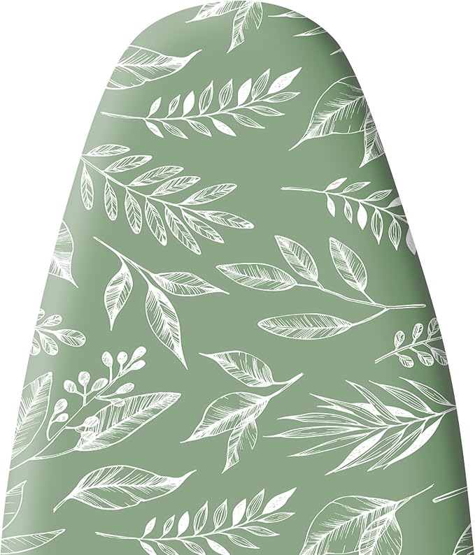 Extra Thick Ironing Board Cover and Pad, 15x54 Ironing Board Cover, Resist Scorching and Staining,Elastic Edges,Sage Green Spring Summer Plants