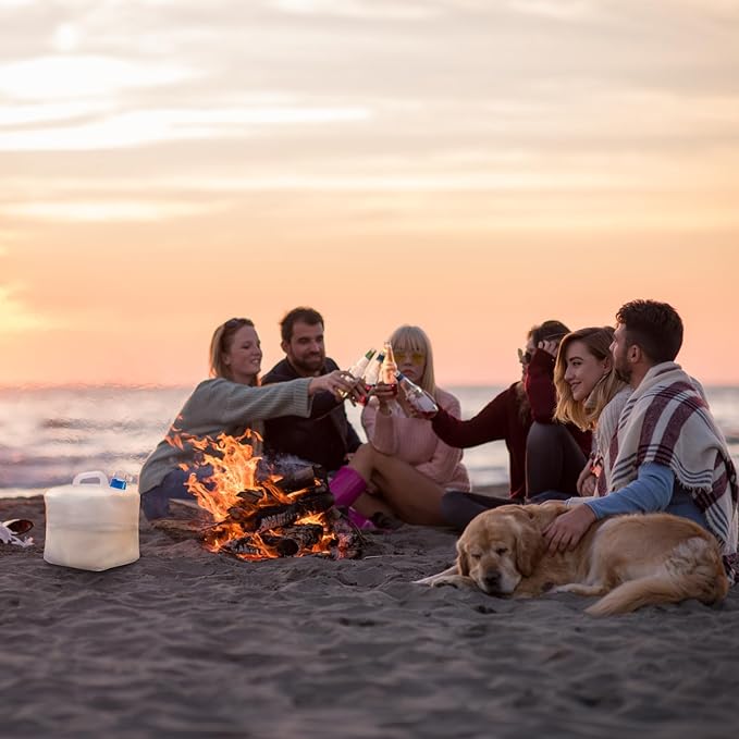 Collapsible Water Container Jug, 4×2.6 Gallon No BPA Water Storage Carrier with Spigot, for Camping Hiking Backpack RV Outdoors and Emergency, Foldable Portable Survival Kits for Hurricanes-NeatNest