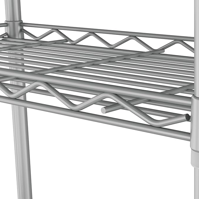 HOMEFORT 6-Tier Wire Shelving, 6 Shelves Unit Metal Storage Rack, Durable Organizer, Perfect for Pantry Closet Kitchen Laundry Organization(Grey)