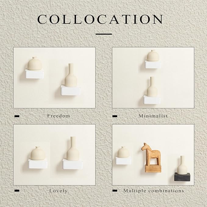 Freezing point Small Floating Shelf,Mini Wall Shelves for Kitchen Bedroom Living Room Bathroom Wall Decor Plant Display Collectibles Corner Decorative Storage Tiny White-NeatNest