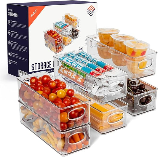 ClearSpace Plastic Pantry Organization and Food Storage Bin – Great Kitchen Organization and Kitchen Storage – Fridge Organizer Bins, Pantry Storage – 6 Pack-NeatNest