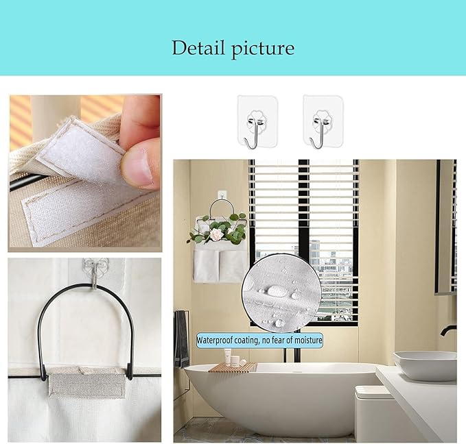 4pcs Wall Hanging Storage Bag,Wall Hanging Organizer bags with Pockets, Wall Organizer Storage for Dormitory Bathroom Bedroom (White-upgraded)-NeatNest
