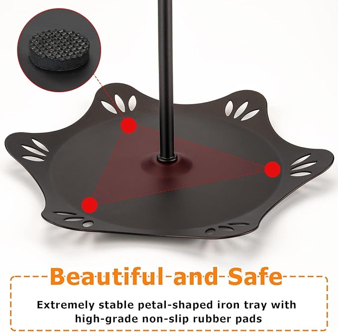 Coffee Mug Holder for Large Mugs, Mug Tree for Counter, Cup Holder for Countertop, Mug Rack with Tray, Metal Mug Tree with 6 Hooks, Coffee Counter Bar Accessory & Kitchen Home Organizer-NeatNest