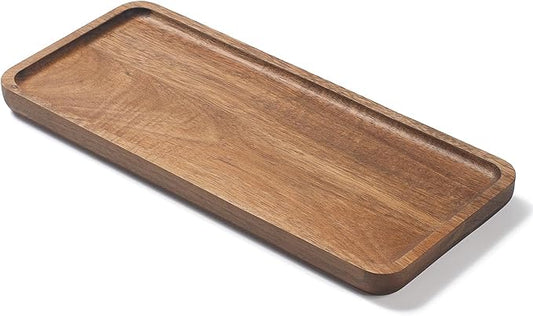 Bathroom Vanity Tray, Bathroom Tray for Counter, Toilet Tank Tray, Wood Bathroom Tray for Organizing and Home Decor (11.8 x 5.1 x 0.8 inch)-NeatNest