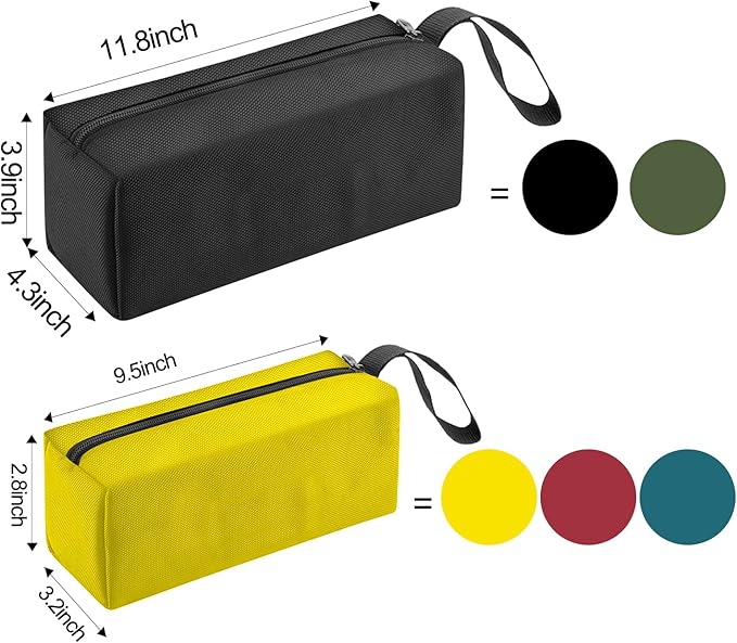 5 Pack Canvas Tool Pouch of Two Sizes, Tool Pouches with Zipper, Multipurpose Zipper Bags Tools is Suitable for Storing Scattered Tools, Cosmetics, and Various Items (5 Colors)-NeatNest