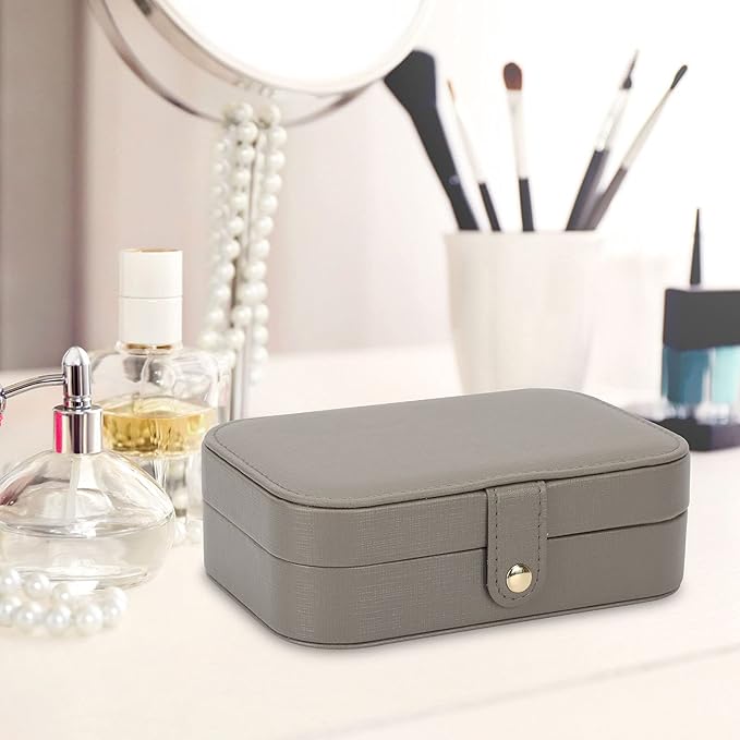 Jewelry Organizer, Small Jewelry Box Mini Jewelry Travel Case Storage and Organizer Portable Jewelry Storage Box/GRAY-NeatNest