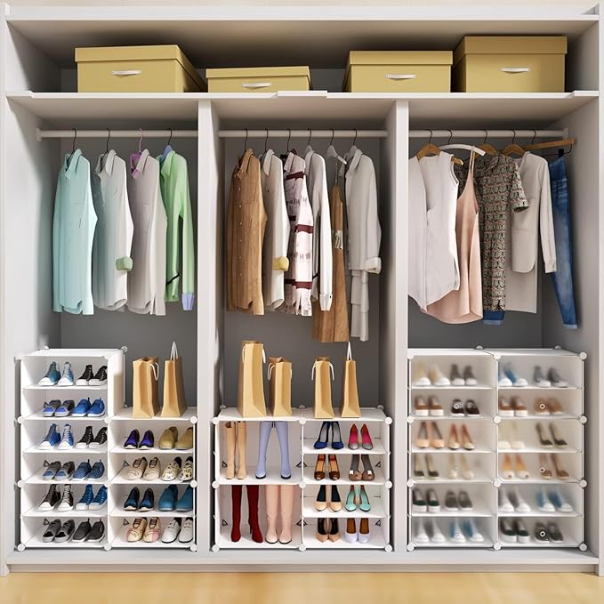 Shoe Storage,48 Pairs Shoe Rack Organizer for Closet Shoe Cabinet with Door Shoe Shelves for Closet,Entryway,Hallway,Bedroom-NeatNest