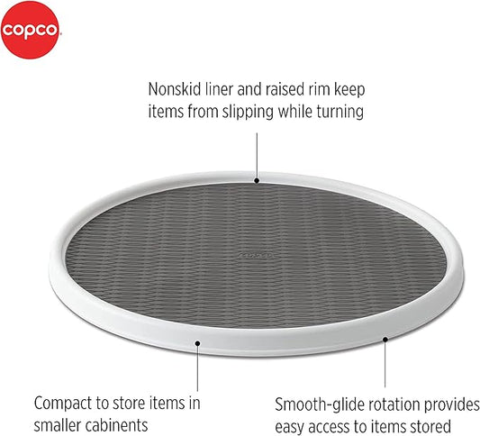 Copco Non-Skid Pantry Cabinet, 9-Inch, White/Gray-NeatNest