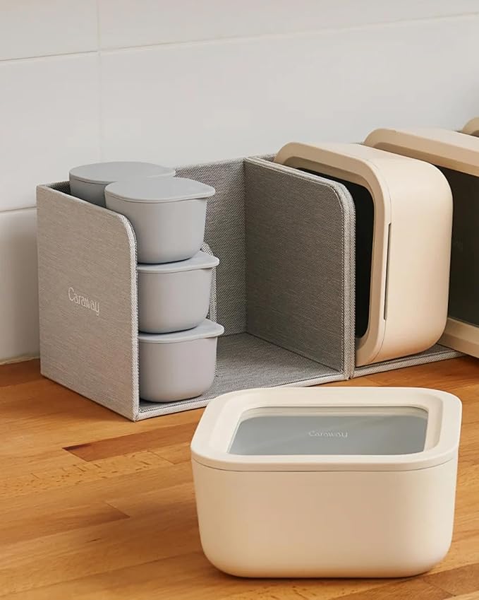 Caraway 4pc Dot Inserts - Dash Ramekins w/Lid - Easy to Store, Non Toxic - Perfect for Sauces, Garnish, & Small Snack or Sides-NeatNest