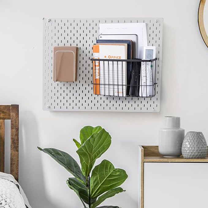 dedoot Magnetic Holder Locker Strong Black Mesh Holder Magnetic Basket Organizer Shelf Rack for Whiteboard,Fridge, Sponge, Recipe, Beverage ,Refrigerator ,Office File Foil,10.25x 3.6x 6 inches-NeatNest