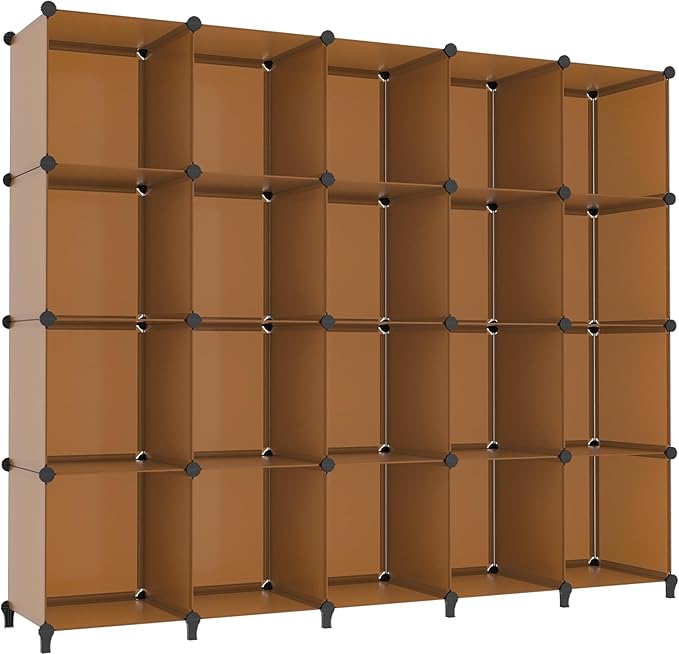HOMIDEC 20-Cube Storage Organizer, Closet Organizer Storage Shelf Bookcase Bookshelf with Metal Hammer, Storage Cubes Organizer Cabinet for Kids, Closet, Bedroom, Bathroom-NeatNest