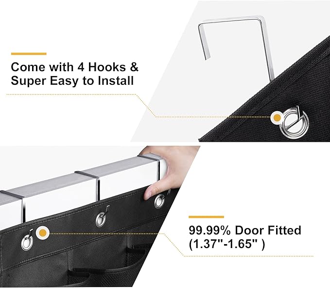 MISSLO 35 Large Pockets Over the Door Shoe Rack for Door Sturdy Oxford Over the Door Shoe Organizer Closet Hanging Shoe Holder Hanger-NeatNest