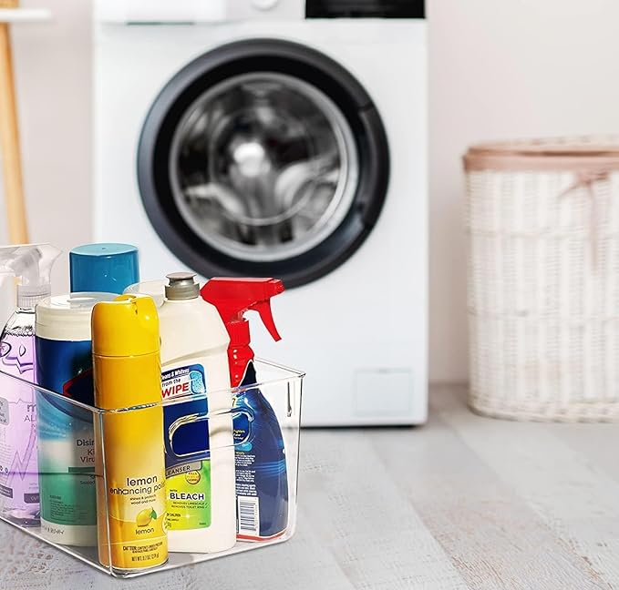 Clear Plastic Storage Bins - Perfect for Kitchen or Pantry Organization and Storage, Fridge and Cabinet Organizers-NeatNest