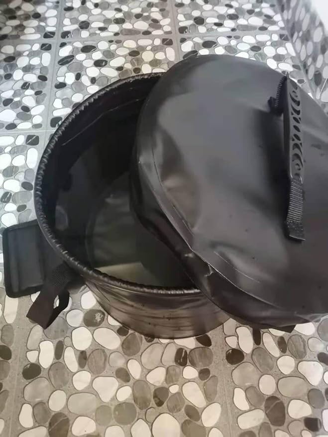 BANCHELLE Collapsible Camping Bucket with Lid 5 Gallon for Traveling Fishing Gardening