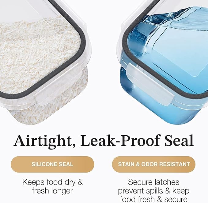 Chef's Path Ultra Large - 48 Pack Food Storage Containers | Kitchen and Pantry Organization Canisters for Cereal, Dry Food, Flour and Sugar, BPA Free, Includes 24 Labels-NeatNest