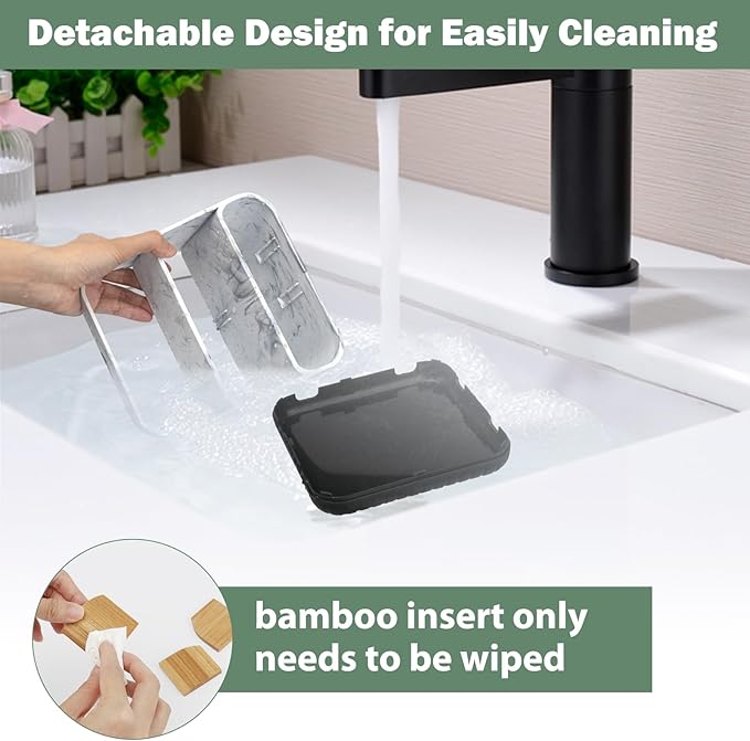 Chintu Toothbrush Holders for Bathroom Counter Organizer - 6 Slots Kids Tooth Brushing Holder Rustic Toothbrush and Toothpaste Holder for Vanity Organization Farmhouse Electric Toothbrush Caddy Black-NeatNest