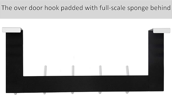 WEBI Over The Door Hooks,Door Hanger Over The Door Towel Rack,Door Coat Towel Hanger Door Coat Rack 6 Hooks for Hanging Clothes,Jacket,Hats,Bathroom,White,2 Packs