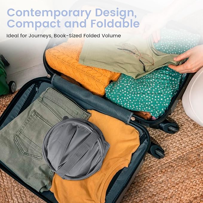 HOUSE AGAIN Upgraded Pop-up Laundry Hamper 2 Pack, Collapsible Laundry Basket with Durable Handles Solid Bottom High Steel Frame, Portable Foldable Dirty Clothes for Dorm, Laundry room Travel, Grey-NeatNest