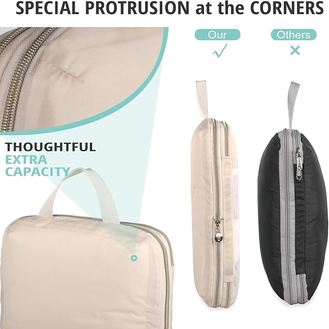 Expandable Compression Packing Cubes for Suitcases,6 Set Lightweight Compressible Travel Packing Organizer for Carry on Suitcase,Organizer Bags Set as Travel Essentials for Women-NeatNest
