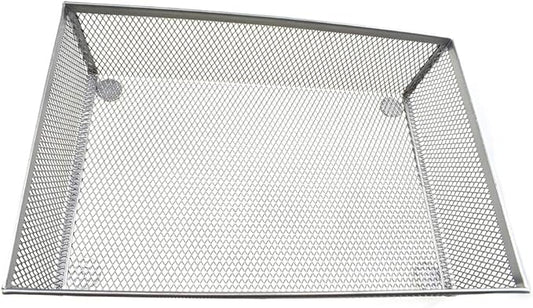 HAHIYO Stackable Mesh Tray Cup 9 x 6 x 2 inches Sturdy Container for Desk Drawer Organizer Collection for Home Office School kitchen Soft Foam Feet No Sharp Edges 1 Pack Silver-NeatNest