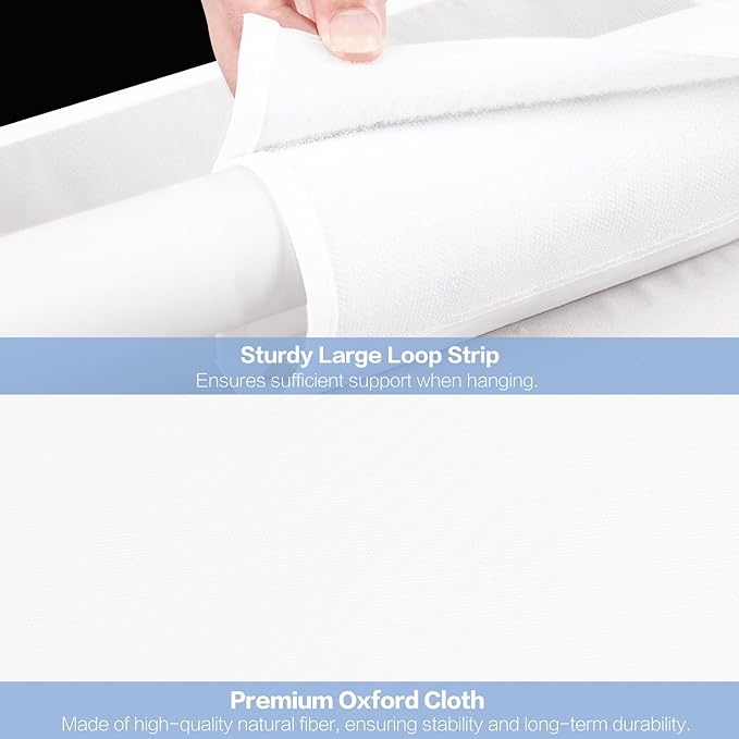 6-Shelf Weekly Closet Hanging Organizer for Kids, 6-Grid Days of the Week Baby Kids Clothing Organizer Monday through Saturday, Foldable Oxford Cloth Closet Clothes Weekday Storage (White)-NeatNest