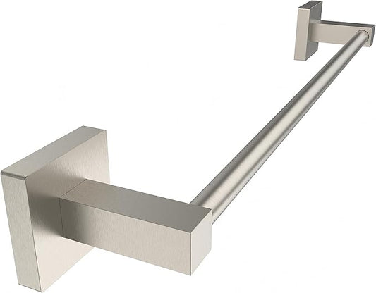 RUACQ Towel Bar 16 inch, Towel Racks for Bathroom Wall Mounted, SUS304 Stainless Steel Towel Holder, Hand Towel Holder Organizer, Brushed Nickel Single Bar, Total Length 18 inch
