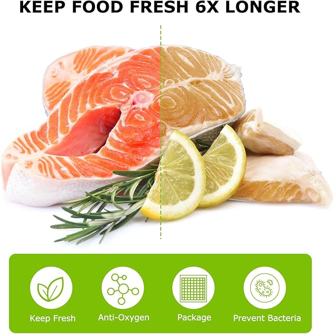 Bonsenkitchen Precut Vacuum Bags 100 Quart 8" x 12", BPA Free, Commercial Grade Textured Food Sealer Bag, Thick Embossed Bags for Storage and Sous Vide Cooking VB3205-NeatNest