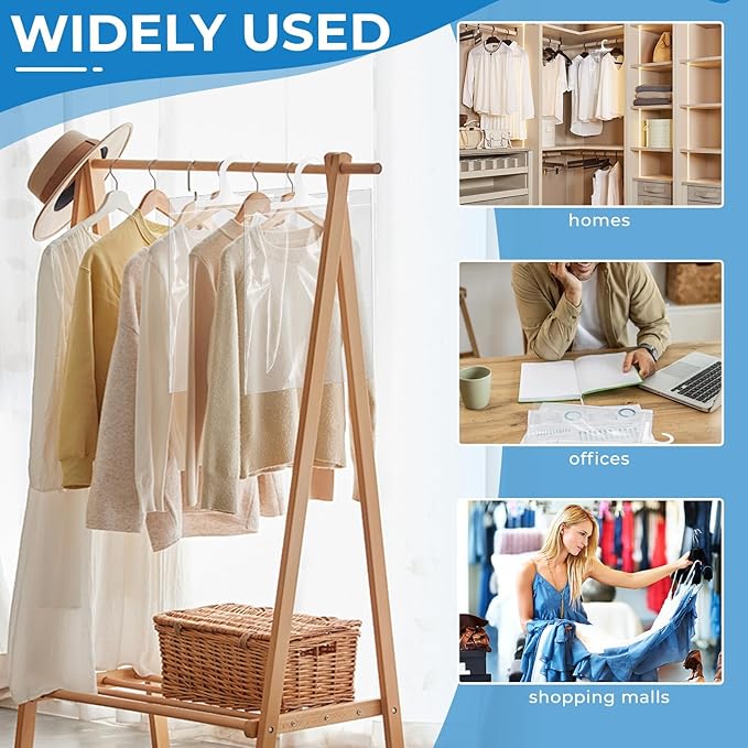 24 Pcs Hanging Storage Bags, Reusable Clear Hanging Bags, Hook Hanging Bags for Classroom, Library, Pharmacy, Armoire, Bathroom(10'' x 12.5'')-NeatNest