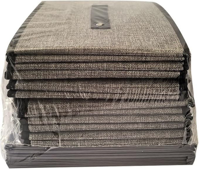 Clothing Storage Bins,16.1 × 9.8 × 6.5 inches Closet Bin with Handles, Foldable Cubes, Fabric Containers for Organizing Shelves, Gray, Large, 6 Pack-NeatNest