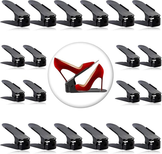 Neprock Shoe Rack Shoe Organizer Space-Saving Storage Shoe Organizer for Closet,Shoe Stacker Shoe Slots Space Saver Double Stack Shoe Holder Homeries-NeatNest