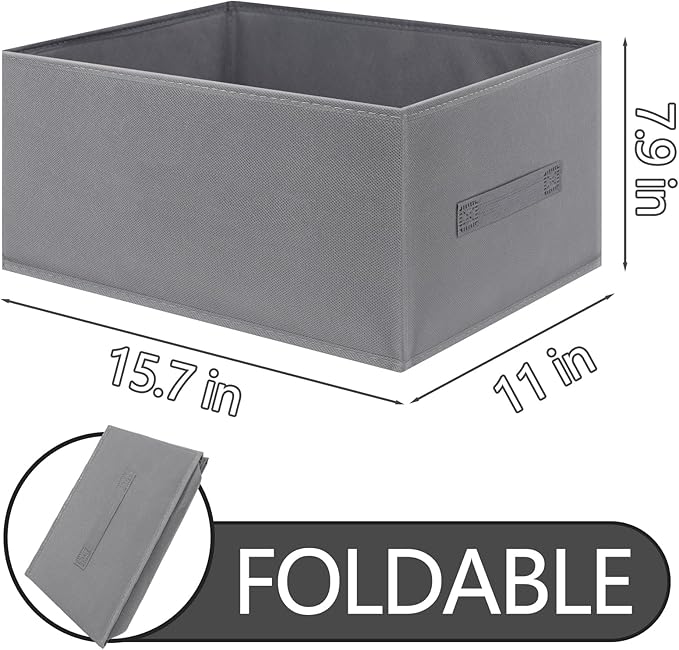 4 Packs Clothes Organizer, Fabric Storage Bins, Drawer Organizer Clothes, Jeans Organizer, Jeans Storage Organizer for Closet, Foldable Storage Bins for Organizing Clothing, Toys