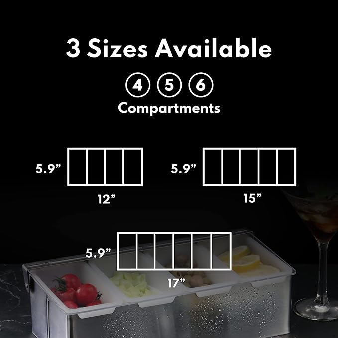 New Star Foodservice 48032 Stainless Steel Condiment Dispenser with 5 Compartments (No Ice Tray)-NeatNest