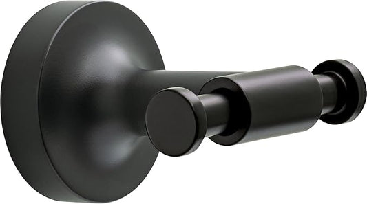 Franklin Brass Voisin (1-Pack) Towel Hooks Matte Black Wall, Double, Mounted for Robes 2-Prong Holder, Bathroom Accessories VOI35-MB