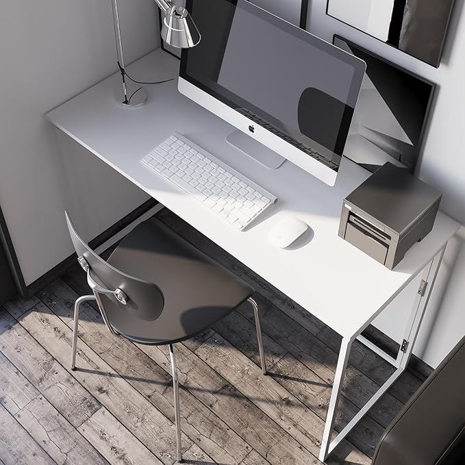 Folding Desk 40 Inch - Small Foldable Desk for Small Space Minimalist, Space Saving Collapsible Compact Desk Portable Table for Craft, Writing, Study and Work (No Assembly Required)-NeatNest