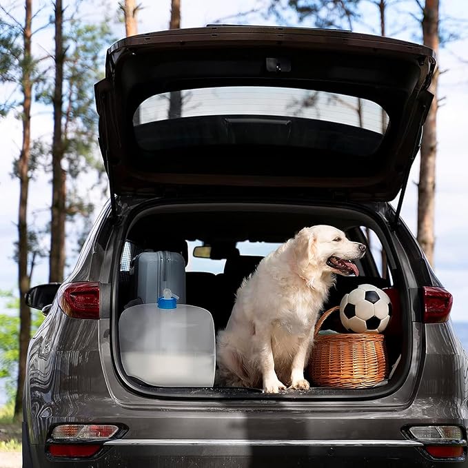 Collapsible Water Container Jug, 4×2.6 Gallon No BPA Water Storage Carrier with Spigot, for Camping Hiking Backpack RV Outdoors and Emergency, Foldable Portable Survival Kits for Hurricanes-NeatNest