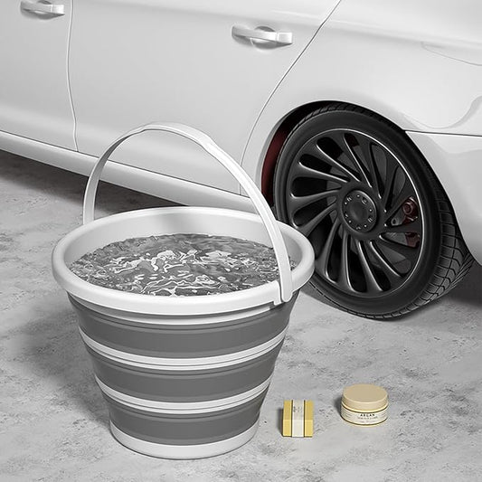 Collapsible Water Bucket with Handle. 2.6-Gallon Capacity, Designed for Outdoor Car Washing, Fishing, and Household Cleaning. Portable and Space-Saving-NeatNest