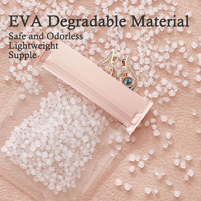 30 PCS Clear Plastic EVA Anti Tarnish Jewelry Storage Bags, Zip Ziplock Jewelry Pouches for Selling & Gift, Little Mini Travel Organizer for Ring Earing Chain Bracelet (S)-NeatNest