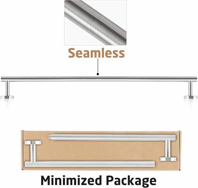 KES 23.2-Inch Towel Bar for Bathroom, Bath Towel Rack Towel Holder Wall Mount SUS304 Stainless Steel Brushed Finish, Total Length 25.5 Inch, A2000S65B-2