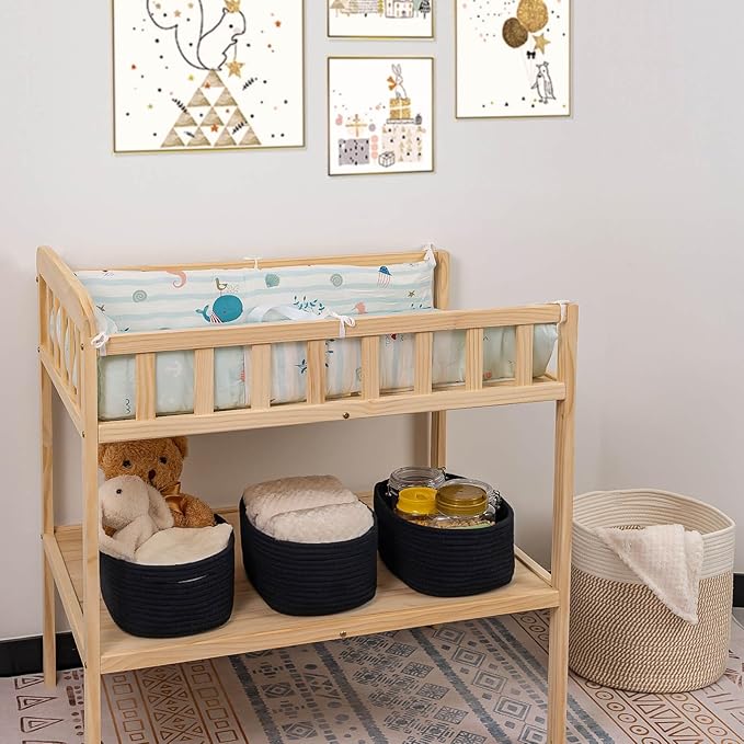 CubesLand Black Baskets Bins for Organizing,Small Woven Storage Baskets for Shelves,Cute Closet Cube Bins Set 3,Baby Nursery Toys Cube Bin,Home Decor Organization Storage-NeatNest