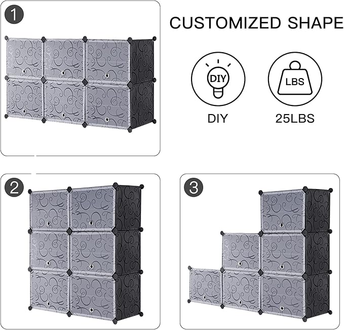 Shoe organizer Cabinet,24 Pair shoe rack organizer closet, DIY Narrow Standing Stackable Space Saver Shoe Cabinet with Doors-NeatNest