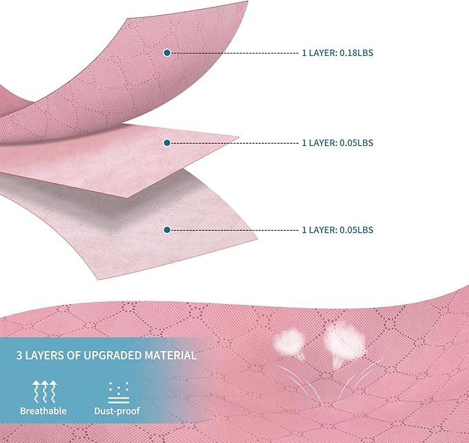 Budding Joy 90 L Large Storage Bags, 6 Pack Clothes Bins Foldable Closet Organizer Containers for Blanket, Comforters, Bed Sheets, Pillows (Pink)-NeatNest