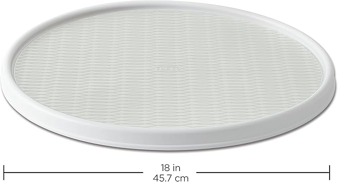 Copco Basics Non-Skid Lazy Susan for Under Sink and Cabinet Storage, 18 Inch, Crystalline
