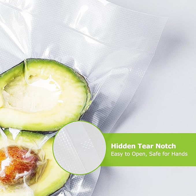 Bonsenkitchen Precut Vacuum Bags 100 Quart 8" x 12", BPA Free, Commercial Grade Textured Food Sealer Bag, Thick Embossed Bags for Storage and Sous Vide Cooking VB3205-NeatNest