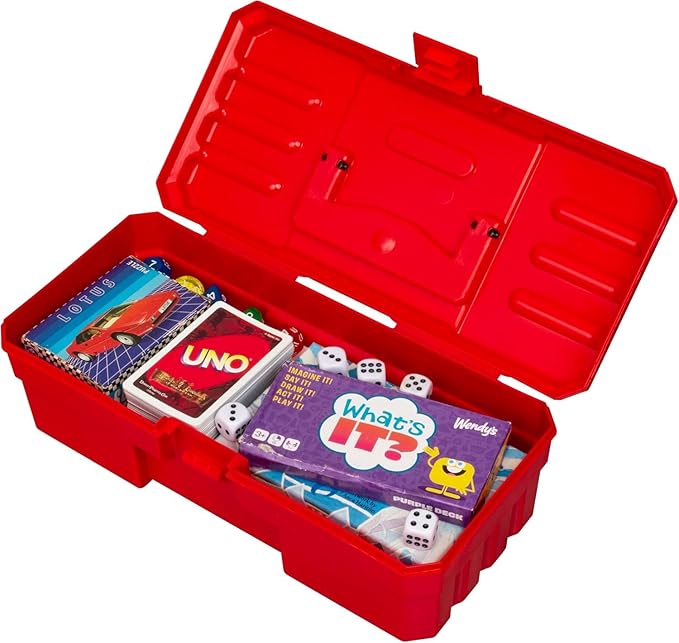 Akro-Mils 12-Inch ProBox Plastic Toolbox for Tools, Hobby or Craft Storage Toolbox, Model 09912, (12-Inch x 5-1/2-Inch x 4-Inch), Red-NeatNest