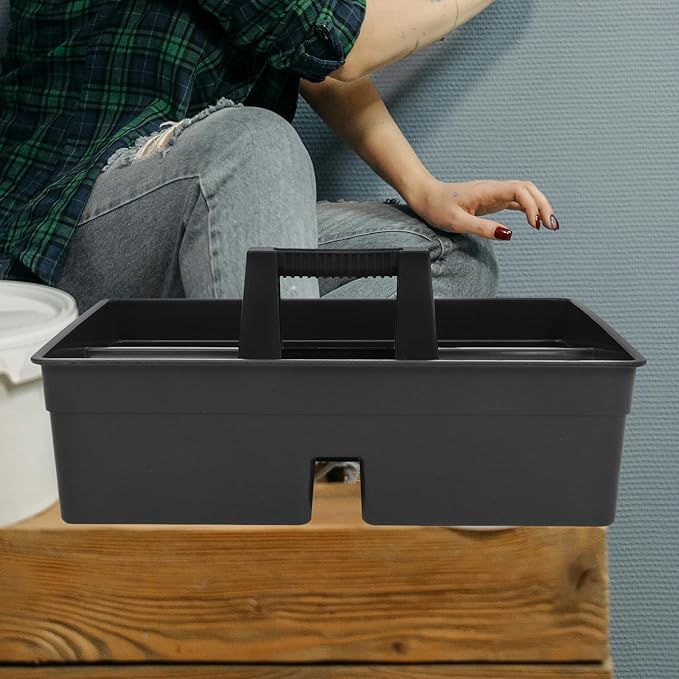 Cabilock 3 Multiuse Caddy Organizer with Handle Compartment Tote Cleaning with Handle Divided Classroom Tote Tray Carry with Handle Storage Box Portable-NeatNest